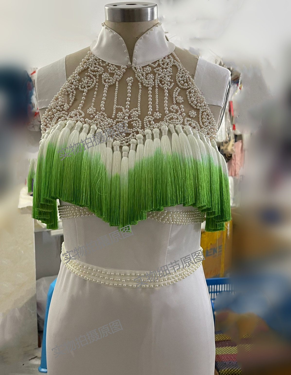 第2款实物图丝绸礼服 雪纺礼服 蕾丝礼服 花朵图案礼服